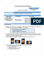 Planificación de La Sesión de Aprendizaje. I. Título de La Sesión Transformaciones Geométricas en Nuestra Vida Cotidiana