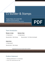 CV Builder & Stamps: Project Advisor: Mr. Ismat Ullah