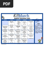 H.S. March Menu 2011