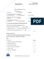 Elementary Achievement Test 2: PHOTOCOPIABLE © 2011 Pearson Longman ELT 1