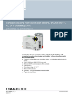 Compact Actuating Room Automation Stations, Bacnet MS/TP, Ac 24 V (Actuating DXR)