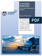 Aviation Industry: Analysis of Demnad Supply