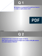 Biochemical Tutorial Calculation QUESTIONS