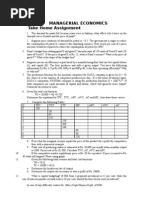 Managerial Economics Assignment