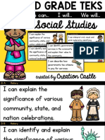 2nd Grade - Social Studies TEKS - I Can - 2016