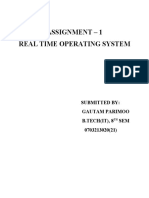 Assignment - 1 Real Time Operating System: Submitted By: Gautam Parimoo B.TECH (IT), 8 SEM 0703213020