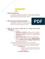 Most Recit Questions Revolved Around Art. 38 (1) Memorize The Sources of PIL