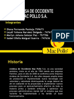 Act. 5 Prirmer Informe Avidesa de Occidente Mac Pollo S.A.