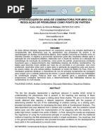 Aprendizagem Da Análise Combinatória Por Meio Da Resolução de Problemas Como Ponto de Partida - Miranda