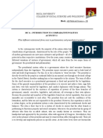 Parliamentary vs. Presidential System (Comparative Politics)