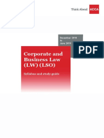 Corporate and Business Law (LW) (LSO) : Syllabus and Study Guide