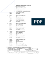 Profession Assignments Grade 7