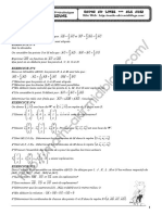Série D'exercices - Math - Vecteurs de L'espace - 3ème Technique
