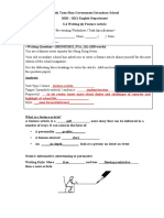 S.4 Writing 4 Feature Article (HKDSE2012 - P2A - Q1) (Student)