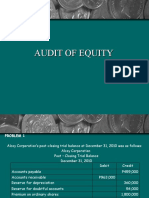 Audit of Equity