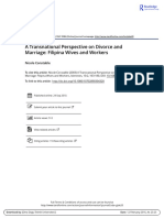 A Transnational Perspective On Divorce and Marriage: Filipina Wives and Workers