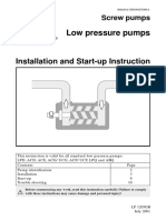 Low Pressure Pumps: Installation and Start-Up Instruction