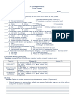 Grade 7 3rd Parallel Assessment Sample