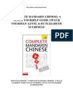 Complete Mandarin Chinese: A Teach Yourself Guide (Teach Yourself: Level 4) by Elizabeth Scurfield