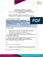 Guía de Actividades y Rúbrica de Evaluación - Unidad - Paso 2 - Seleccionar Caso de Estudio y Hacer Plan de Observación