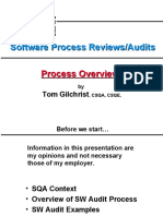 Software Process Reviews/Audits Process Overview