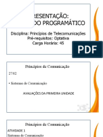 PRINCÍPIOS DE COMUNICAÇÕES Telefonia