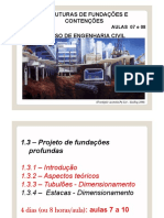 Aulas 7 e 8 - Fund. e Cont. - Tubulão Céu Aberto e Ar Comprimido