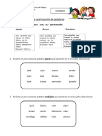 Guía Lenguaje 4to 1 A 5 de Junio. Clasificación de Palabras