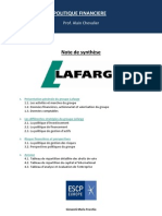 Politique Financière Lafarge