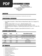 SYED MUHAMMAD USMAN CV