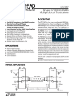 S Feature D Escriptio: LTC1387 Single 5V RS232/RS485 Multiprotocol Transceiver