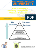 University: Teachable Moments: Delivering The Perfectly Unplanned Lessons