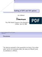 (Merrill Lynch, Gatheral) Consistent Modeling of SPX and VIX Options