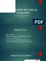 Overview On Local Taxation