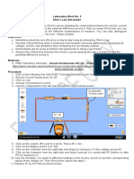 Laboratory Work No. 5 - Ohm's Law Simulation