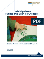 Cambridgeshire 'S Funded Two-Year-Old Childcare: Social Return On Investment Report