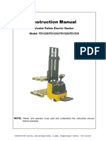 Instruction Manual: Double Pallets Electric Stacker Model: FD1229/FD1233/FD1529/FD1533