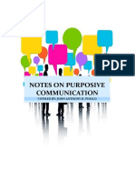 Notes On Purposive Communication: Copiled By: John Anthony D. Piollo