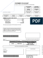 Statement of Account: Summary of Charges and Credits