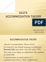 Accommodation Theory (GREPO)