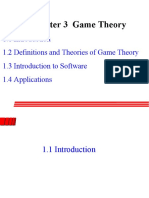 Chapter 3 Game Theory: 1.2 Definitions and Theories of Game Theory 1.3 Introduction To Software 1.4 Applications