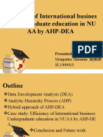 Efficiency of International Business Undergraduate Education in NUAA