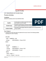 Practice 2 - 6 PL SQL