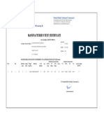 Manufacturer'S Test Certificate: National Builtech Trading and Contracting Co