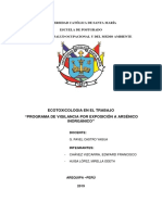 Programa de Vigilancia Por Exposición Al Arsenico Inorganico