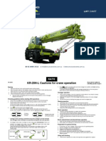 Lift Chart: KR-20H-L KATO Rough Terrain Mobile Crane