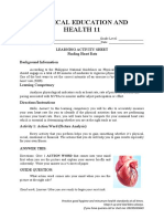 Physical Education and Health 11: Learning Activity Sheet Finding Heart Rate Background Information