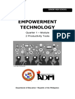 Empowerment-Technology-SHS - Q1 - Mod2 - Productivity Tools - Ver3