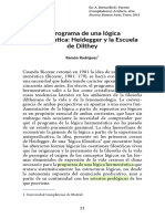 Rodríguez, Ramón, El Programa de Una Logica Hermeneutica H