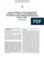 Recent History of The Chemical Industry 1973 To The Millenium: The N e W Facts of World Since 1973 Chemicals